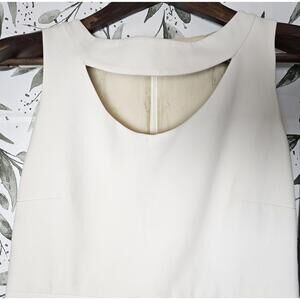 Tara Jarmon Dress Vibrant White Womens Size 38 Sleeveless